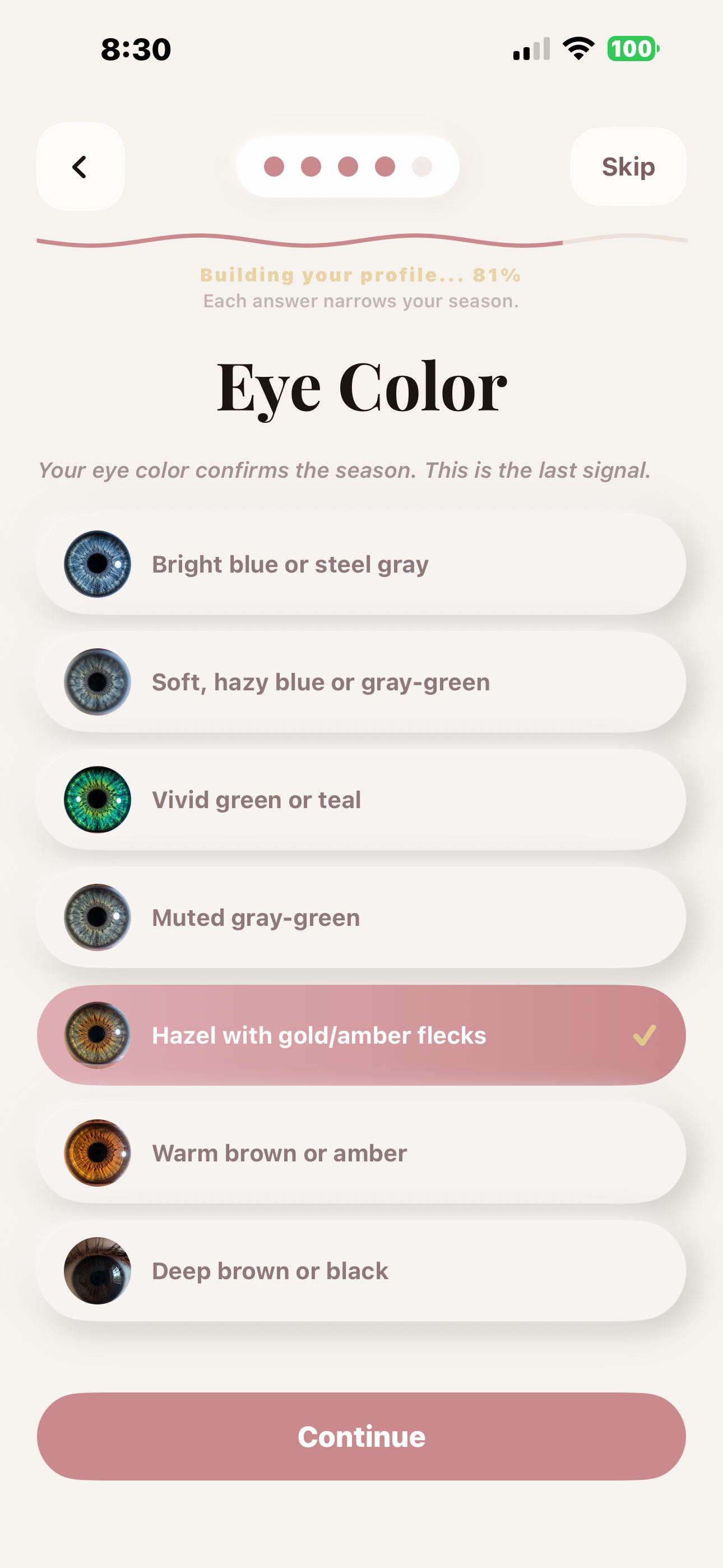 Color quiz